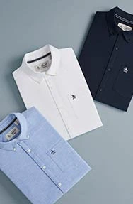 ORIGINAL PENGUIN Maglietta a Righe bretoni, 646 Ocra Rossa, L Uomo